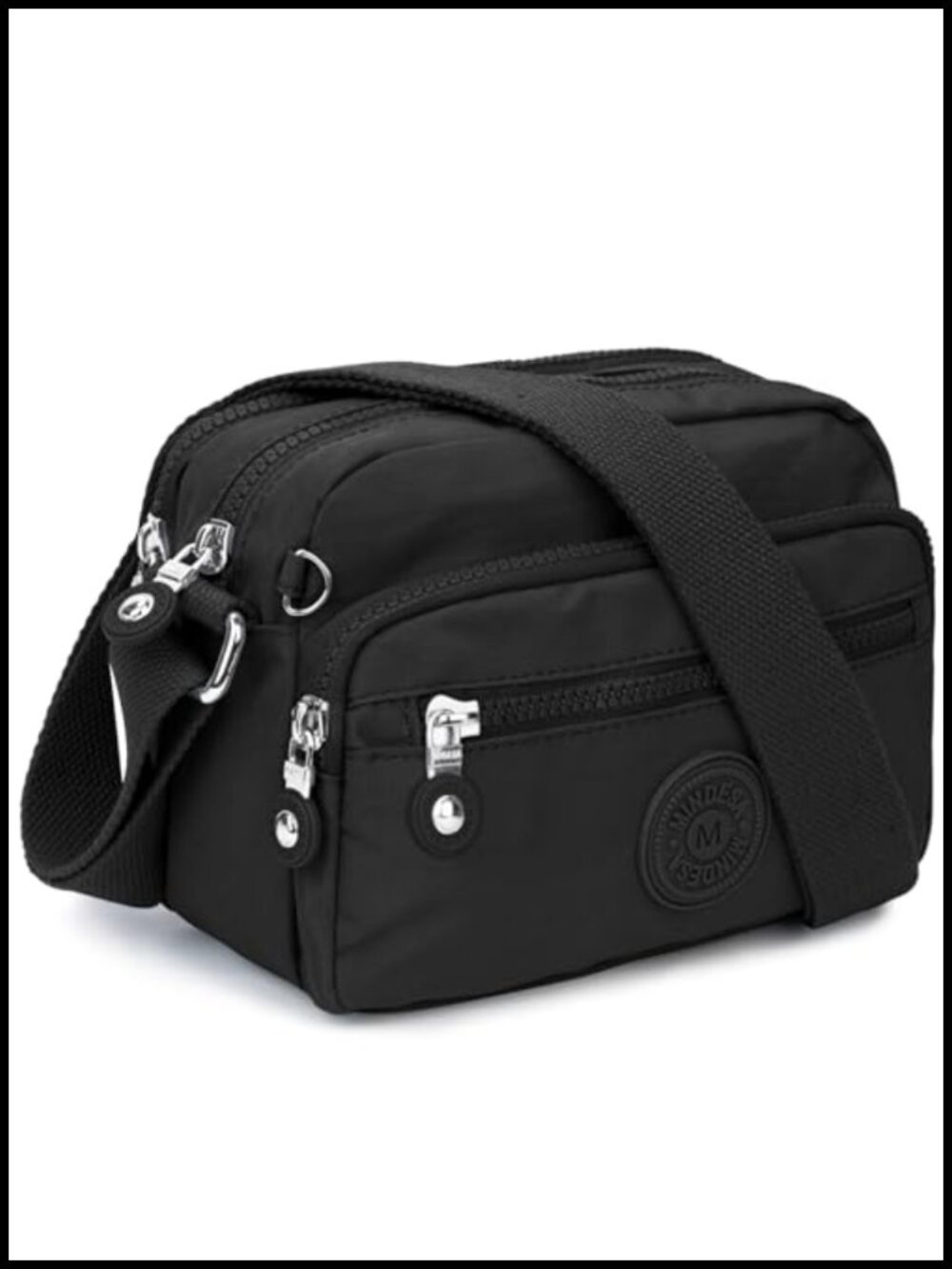 Nylon Crossbody Bag Waterproof Small Multi Pocket Shoulder Purse